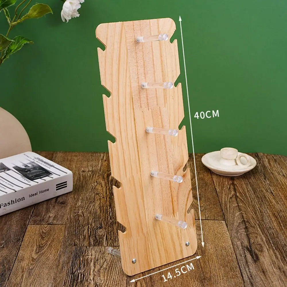 Solid Wood Sunglasses & Eyeglasses Display Stand Organizer Eyewear Display Stand SWANS 5-layer