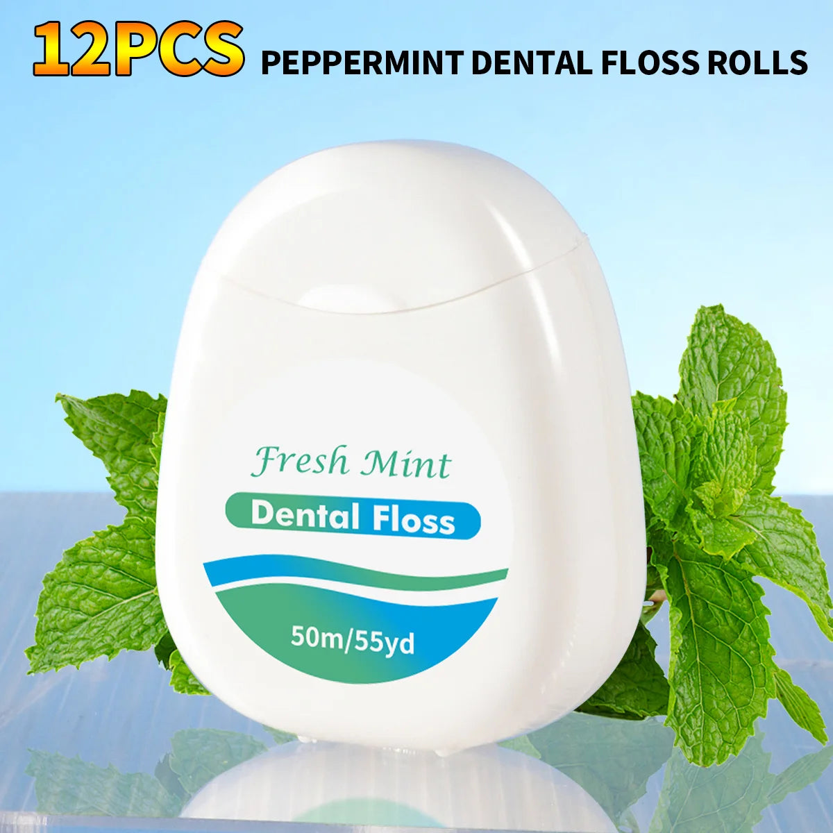 SWANS Mint Dental Floss Roll 50M | 3, 6 & 12 Pack Dental Floss Roll SWANS