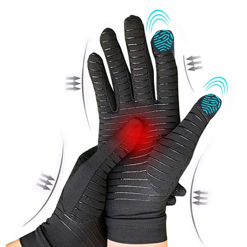 SWANS Copper-Infused Touchscreen Gloves – Unisex 1 Pair Compression Gloves SWANS Black S