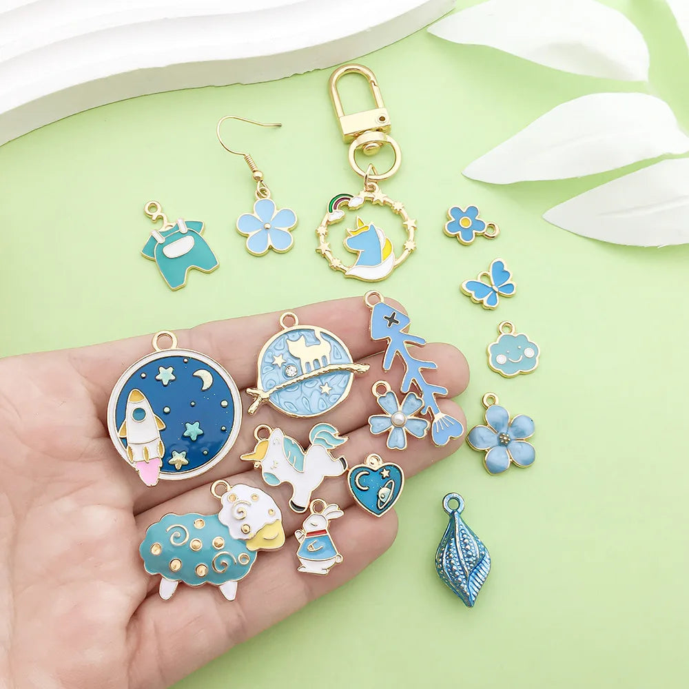 Cherry Blossom Alloy Charm Pendant for DIY Jewelry Making Jewelry Charm Pendant SWANS