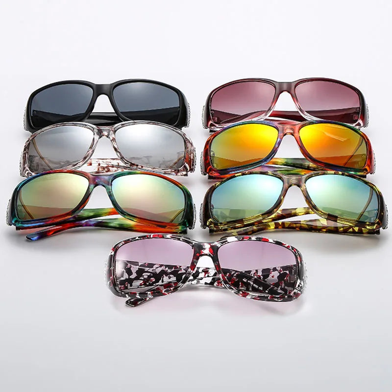TOYEARN Big Frame Polarized Sunglasses UV400 Punk Y2K Polarized Sunglasses SWANS