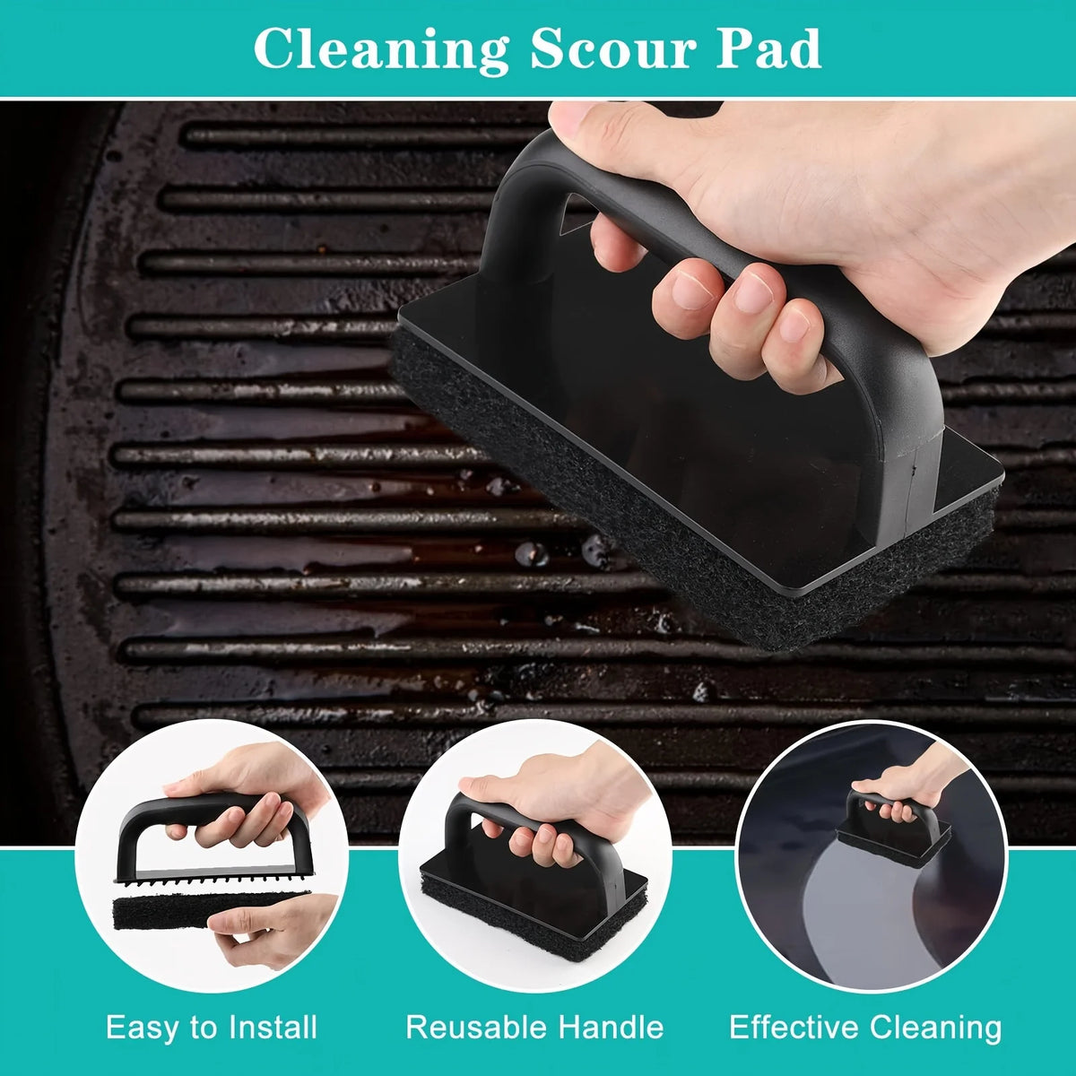 SWANS BBQ Grill Brush & Scraper – Long Handle Cleaning Set BBQ Grill Brush SWANS