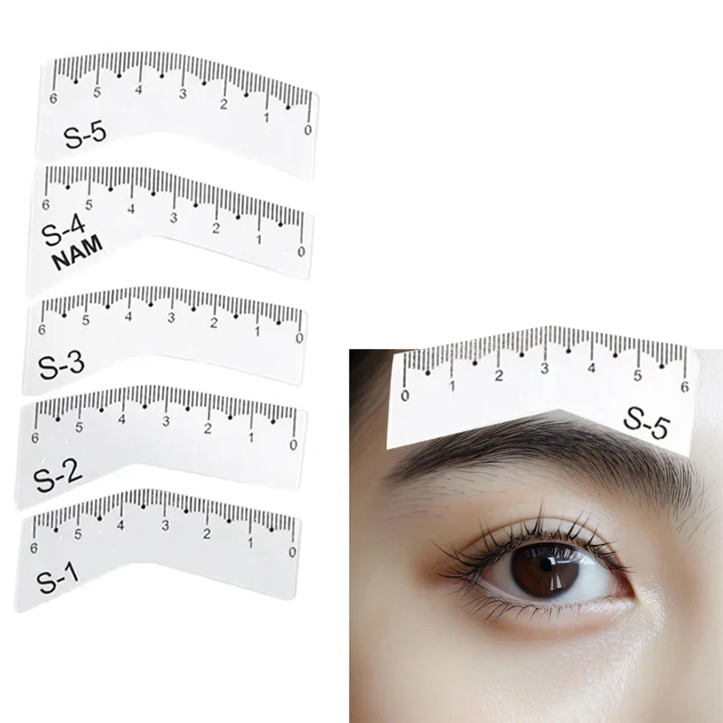 5-Pair Eyebrow Stencil Templates – DIY Brow Shaping Guide Cards Eyebrow Stencil Set SWANS