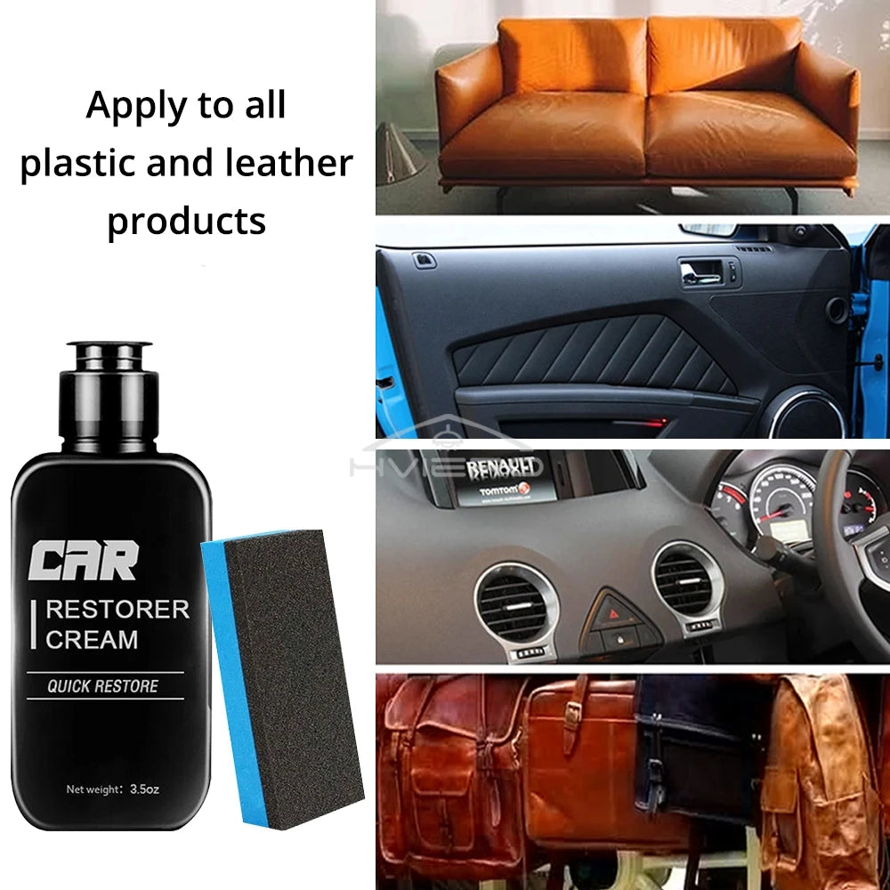 SWANS Car Restorer Cream – Leather & Plastic Refresh 100ml Car Care Cream SWANS