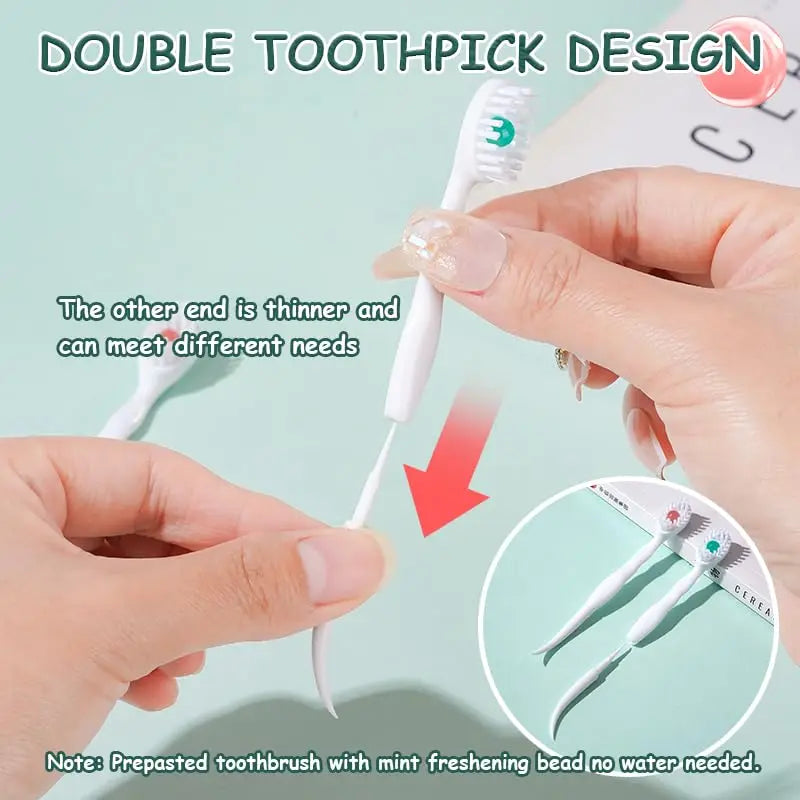 Yunchi Disposable Bubble Toothbrush 20pc – Soft Bristle Travel Disposable Toothbrush SWANS