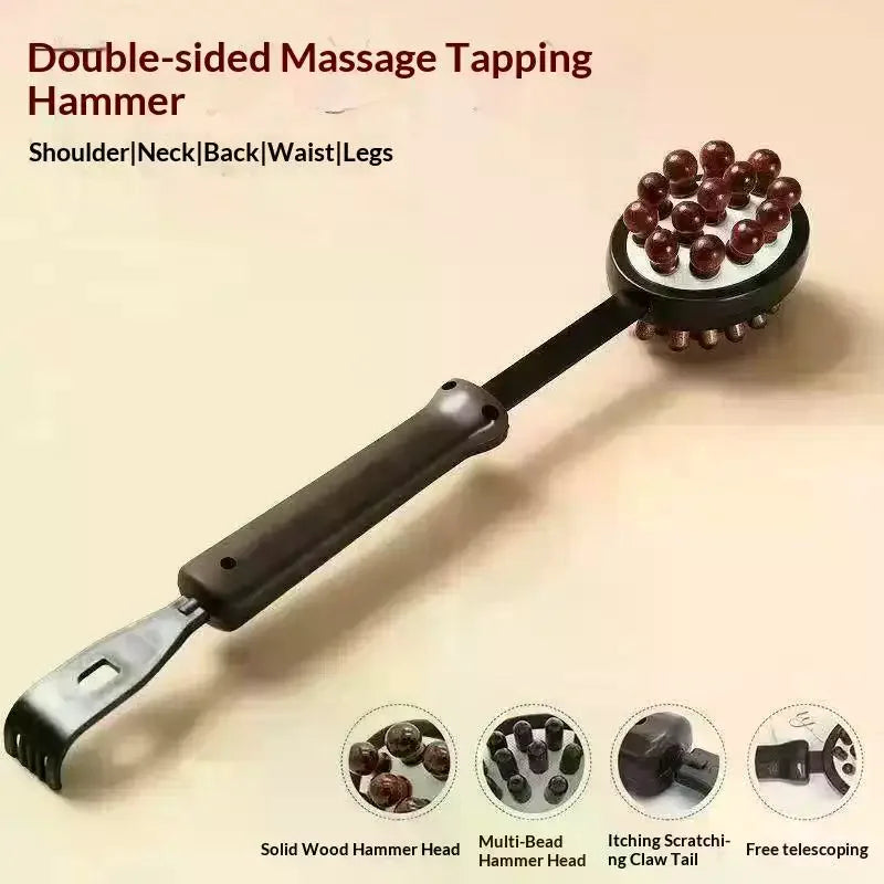Double-Sided Retractable Massage Hammer with Back Scratcher Massage Hammer SWANS