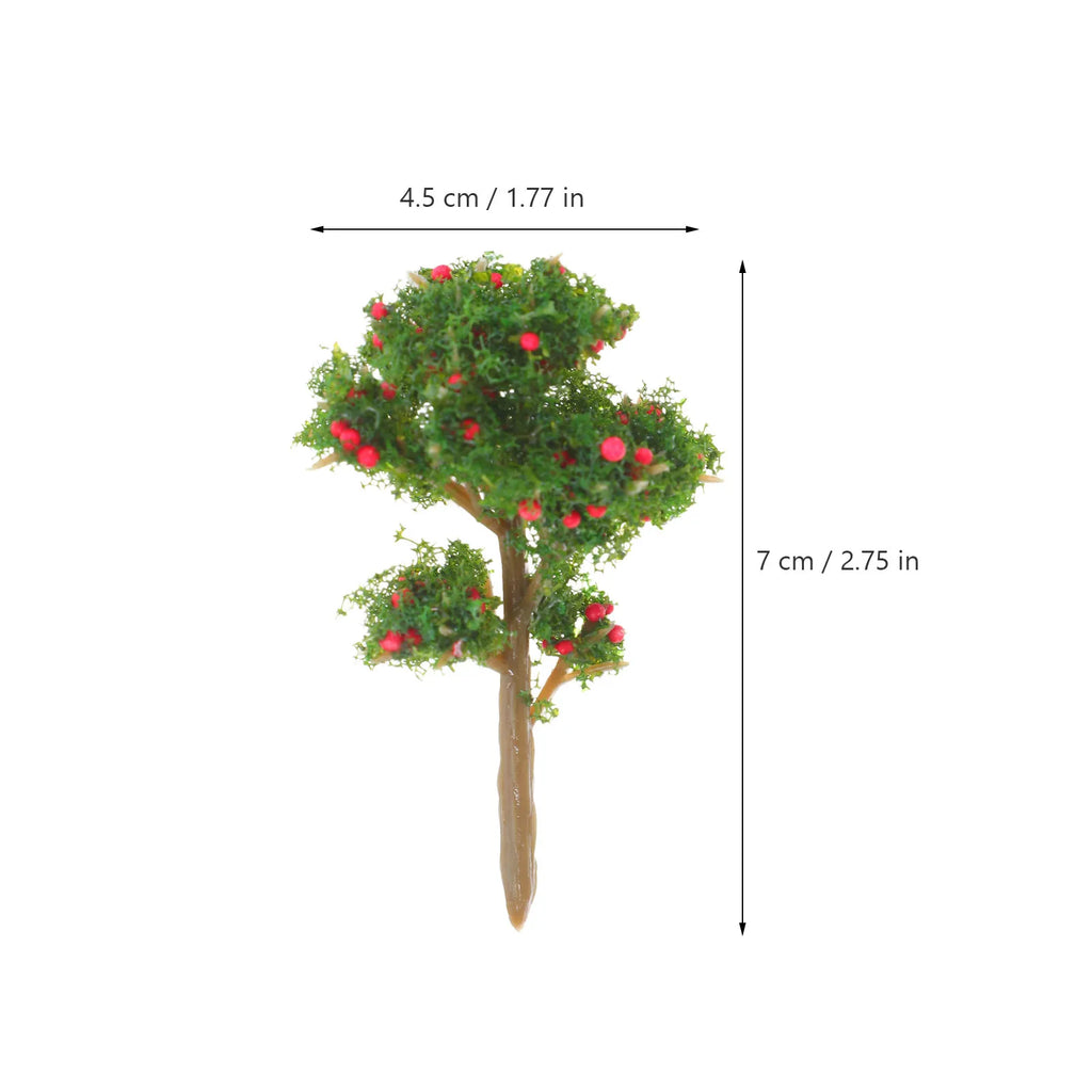 6-Pack Miniature Artificial Fruit Trees – DIY Sand Table Décor Miniature Artificial Trees SWANS