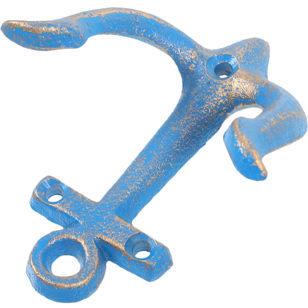 Sky-Blue Iron Anchor Wall Pendant | Vintage Nautical Decor Wall Pendant Decor SWANS Default Title