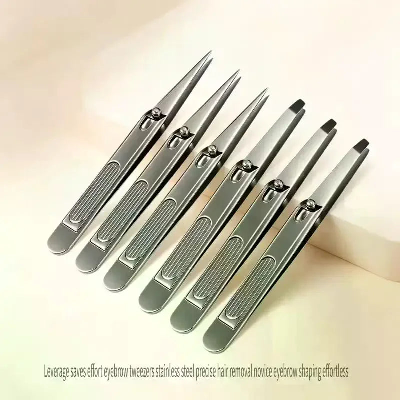 YOVIP Lever Stainless Steel Tweezers – Eyebrow & Beard 1/2 Pack Grooming Tweezers SWANS
