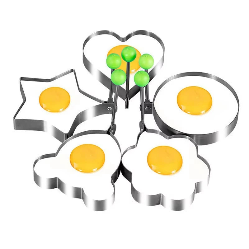 SWANS 5-Pack Stainless Steel Egg Ring Molds – Fun Shapes Egg Ring Molds SWANS 5Pcs
