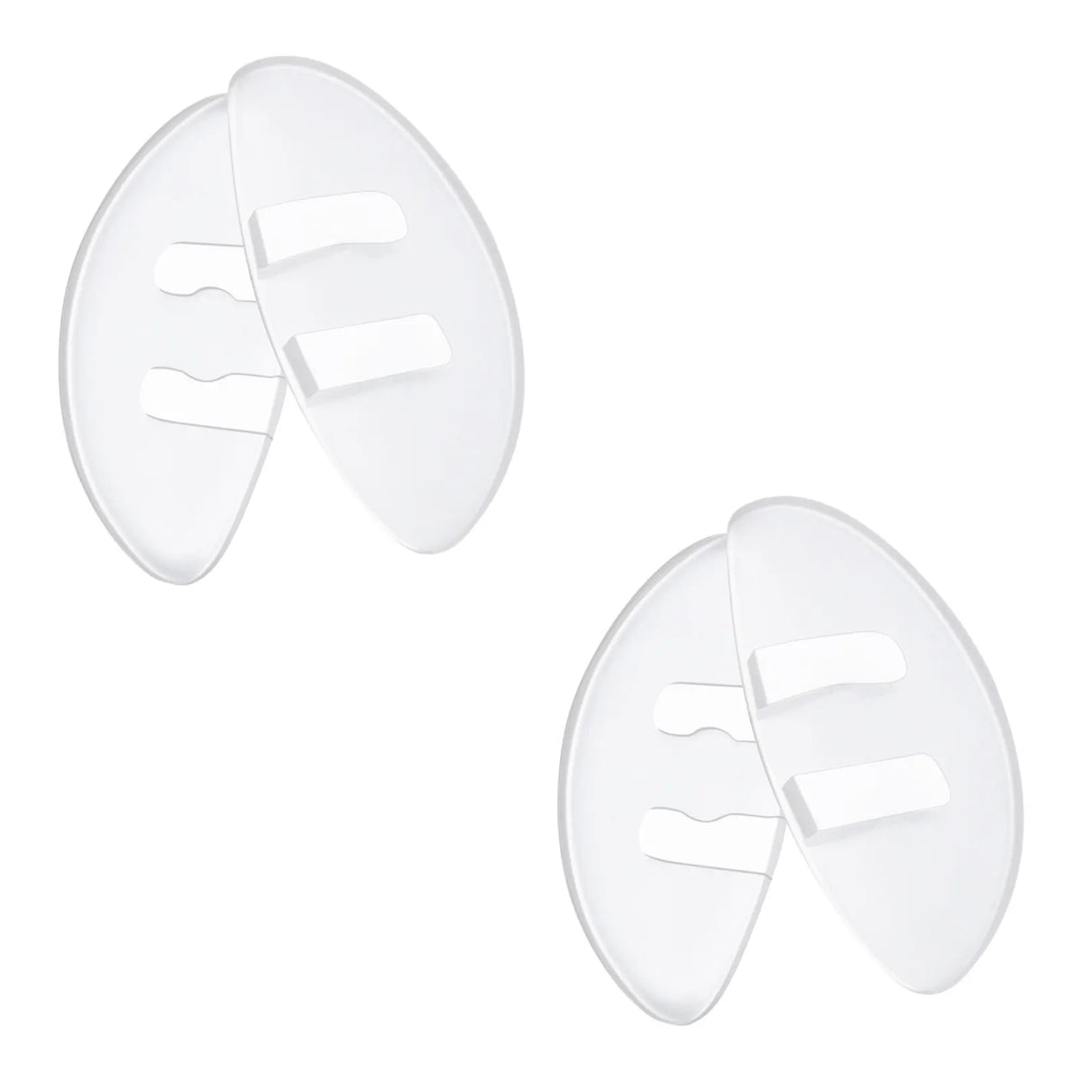 Silicone Push-In Nose Pads 15mm×6mm – Clear Anti-Slip Eyeglass Eyewear Accessories SWANS 2 Pairs