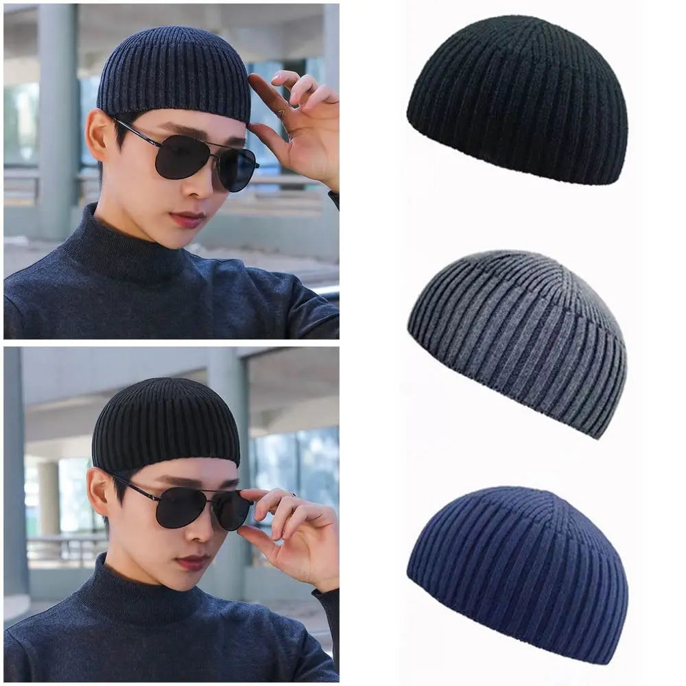 Unisex Solid Knit Beanie – Warm Brimless Dome Cap | Winter Knit Beanie Cap SWANS