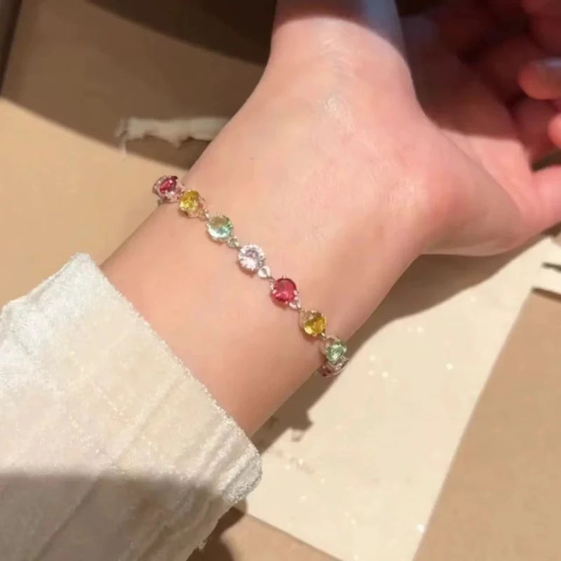Sparkling Crystal Zircon Chain Bracelet for Women | Party Gift Crystal Chain Bracelet SWANS