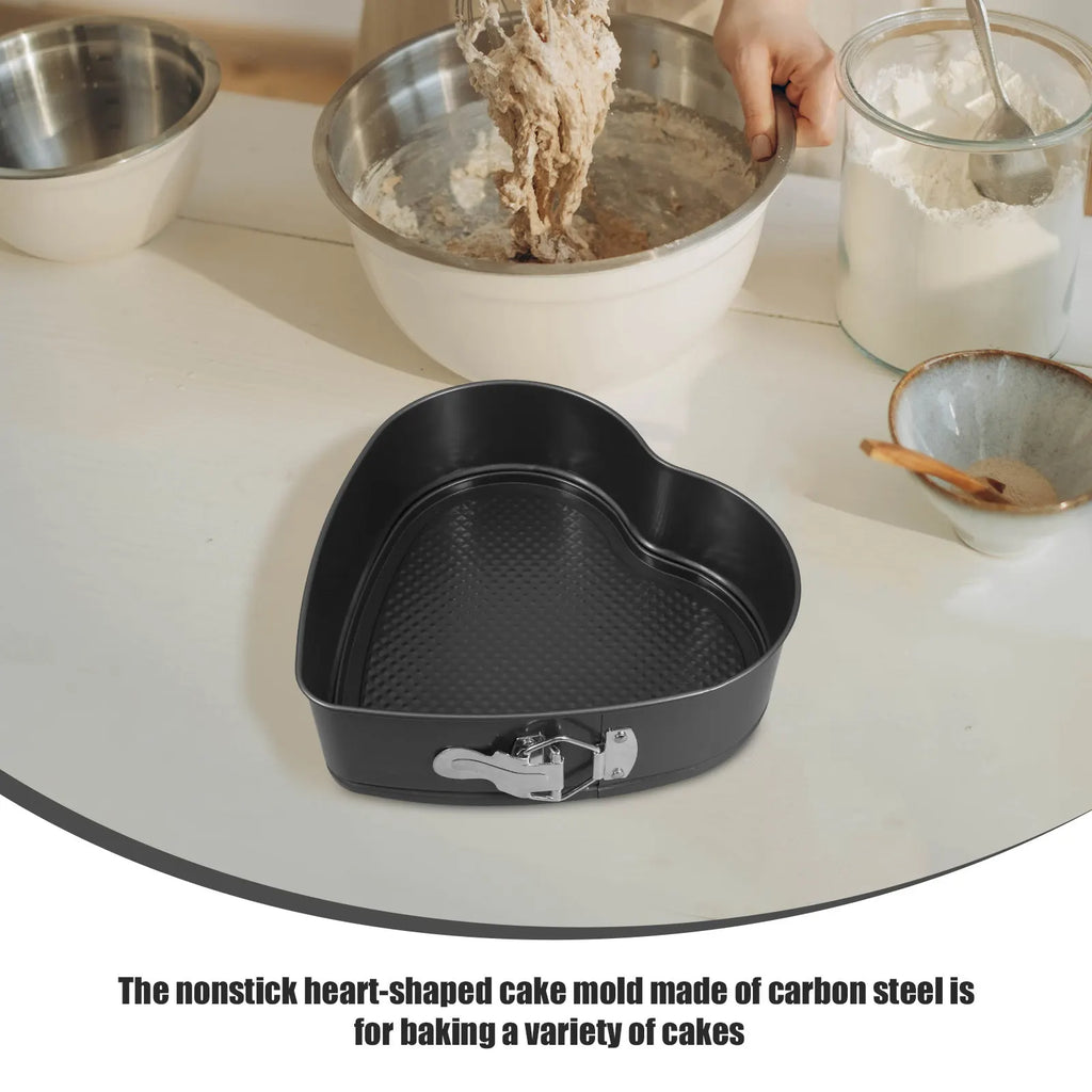 Heart Springform Cheesecake Pan – Nonstick Carbon Steel Mold Springform Cake Pan SWANS
