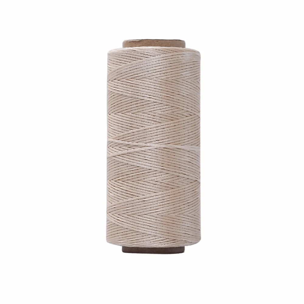 Waxed Thread Cord 0.8MM 260M – Leather & DIY Craft String Waxed Craft Thread SWANS Dark beige