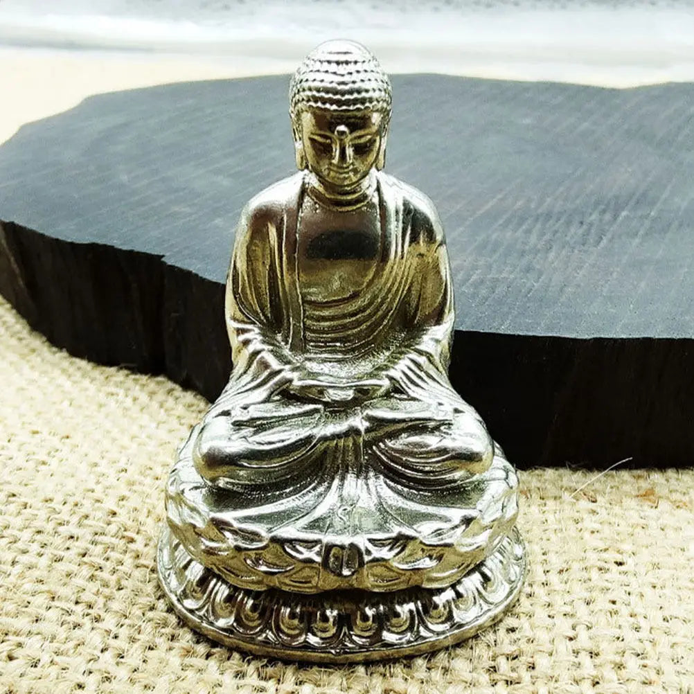 Mini Copper Buddha Statue – Retro Fortune Home & Car Decor Decorative Figurine SWANS