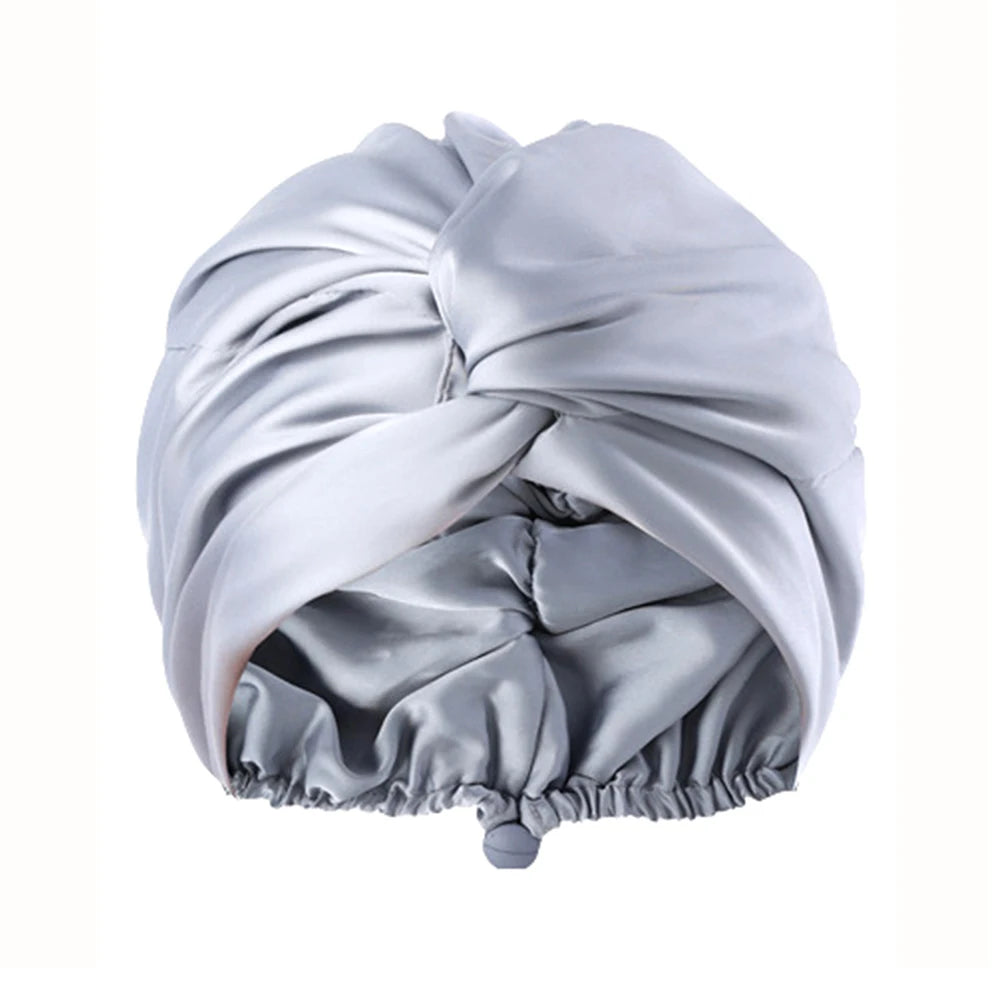 Adjustable Satin Sleep Hair Bonnet – Double Layer Night Cap Satin Sleep Bonnet SWANS G
