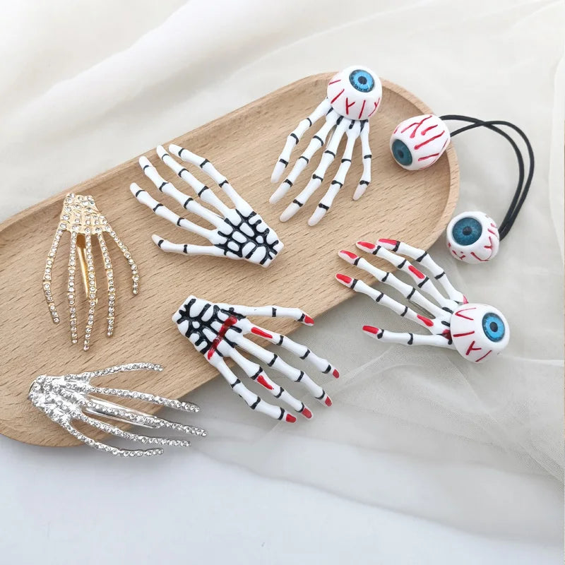 Skull Skeleton Hand Bone Hair Claw Clips – Gothic Style Gothic Hair Clip SWANS