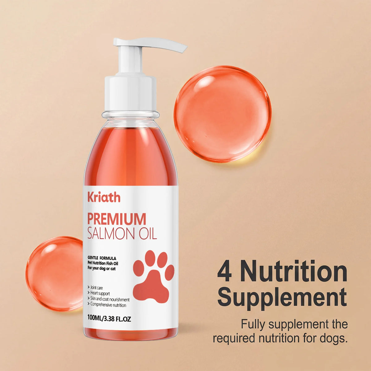 SWANS Salmon Oil for Dogs & Cats – Omega-3 Supplement 100ml Pet Omega-3 Supplement SWANS