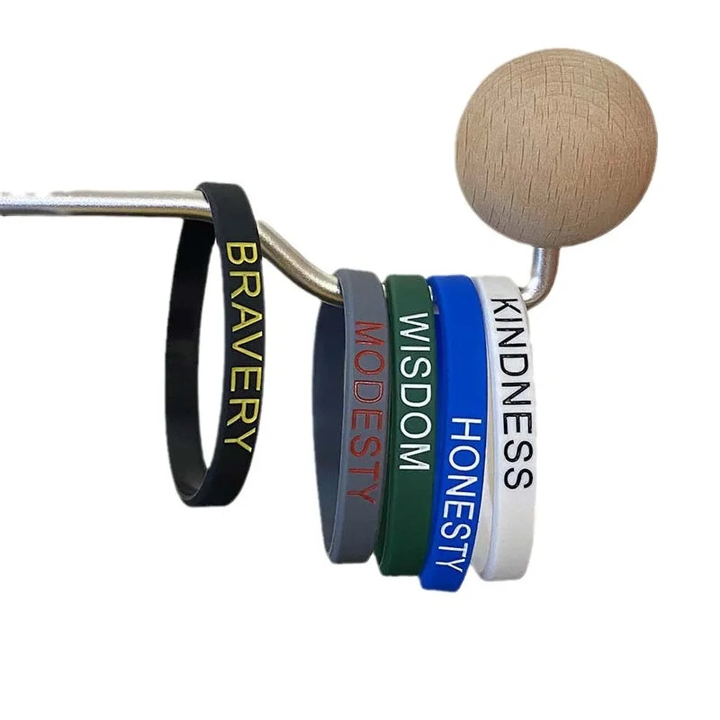 Silicone Motivational Word Bracelet – Unisex Inspirational Wristband Silicone Wristband SWANS