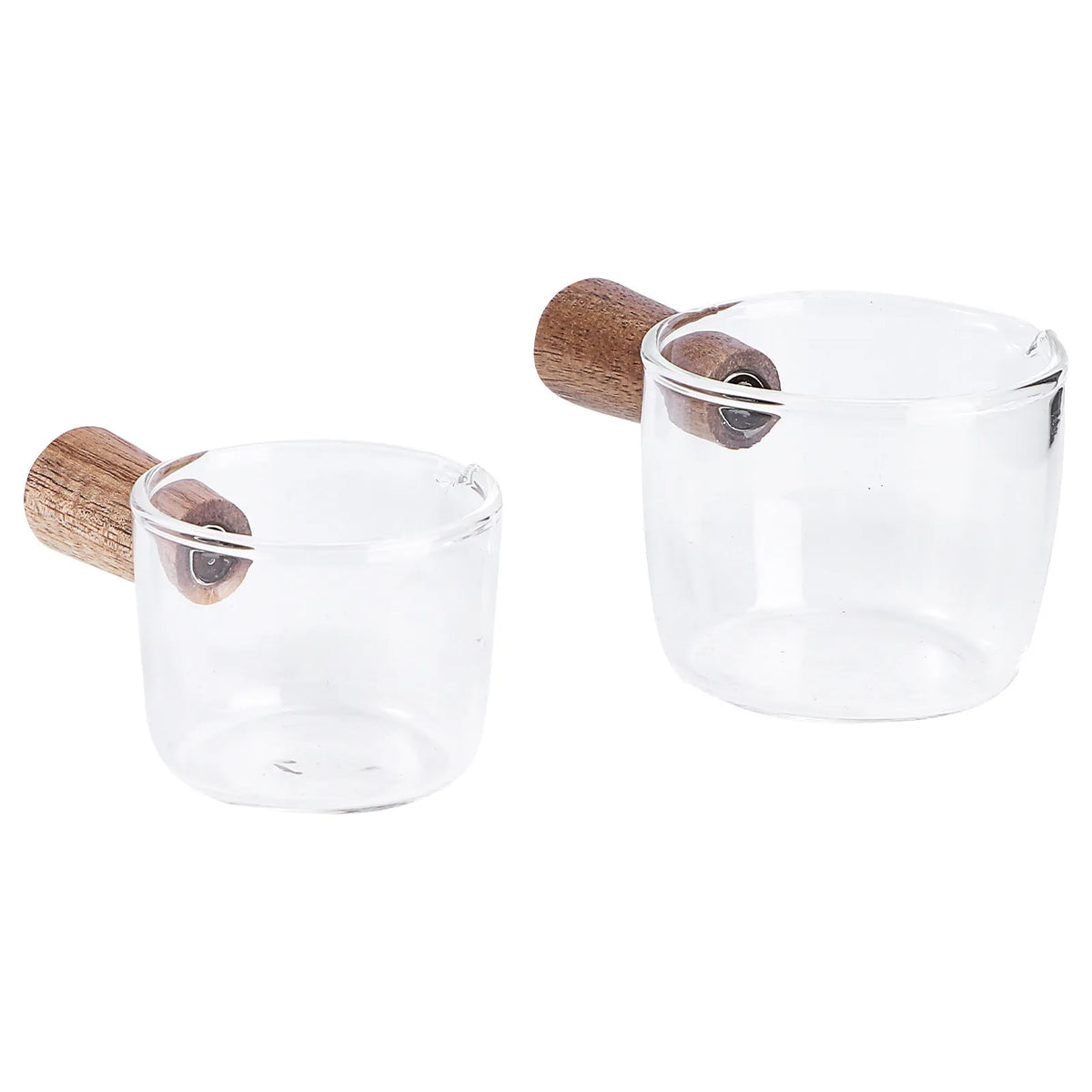 WINOMO Glass Dipping Bowls with Handle – Set of 2 Gold Inlay Glass Dipping Bowls SWANS