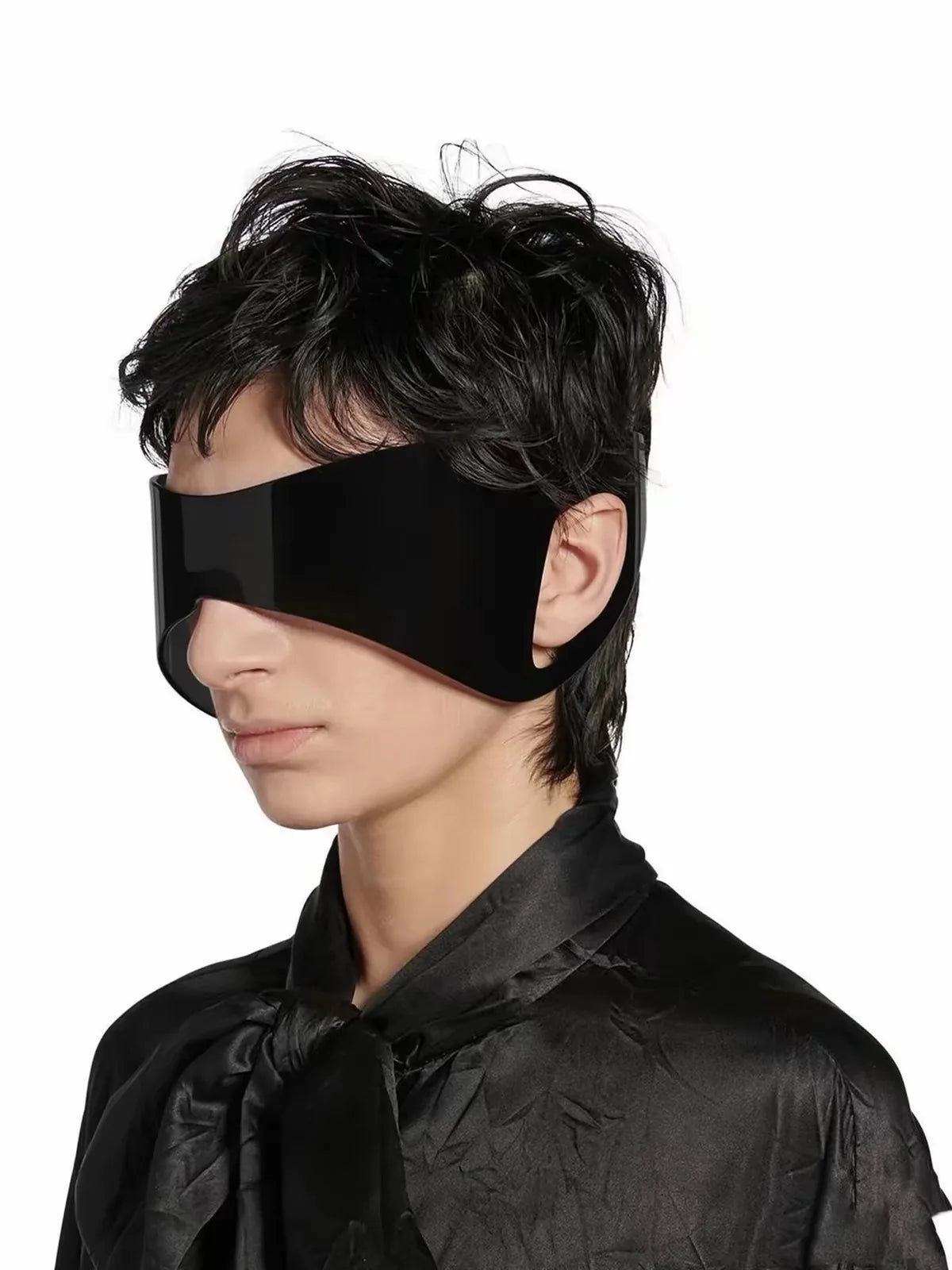 Y2K Oversized Rimless Cyberpunk Sunglasses – Unisex Goggle Cyberpunk Sunglasses SWANS