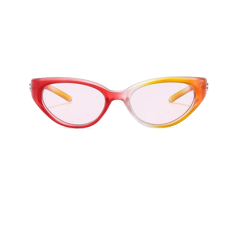 Y2K Cat Eye Sunglasses UV400 Rainbow Gradient Shades Cat Eye Sunglasses SWANS