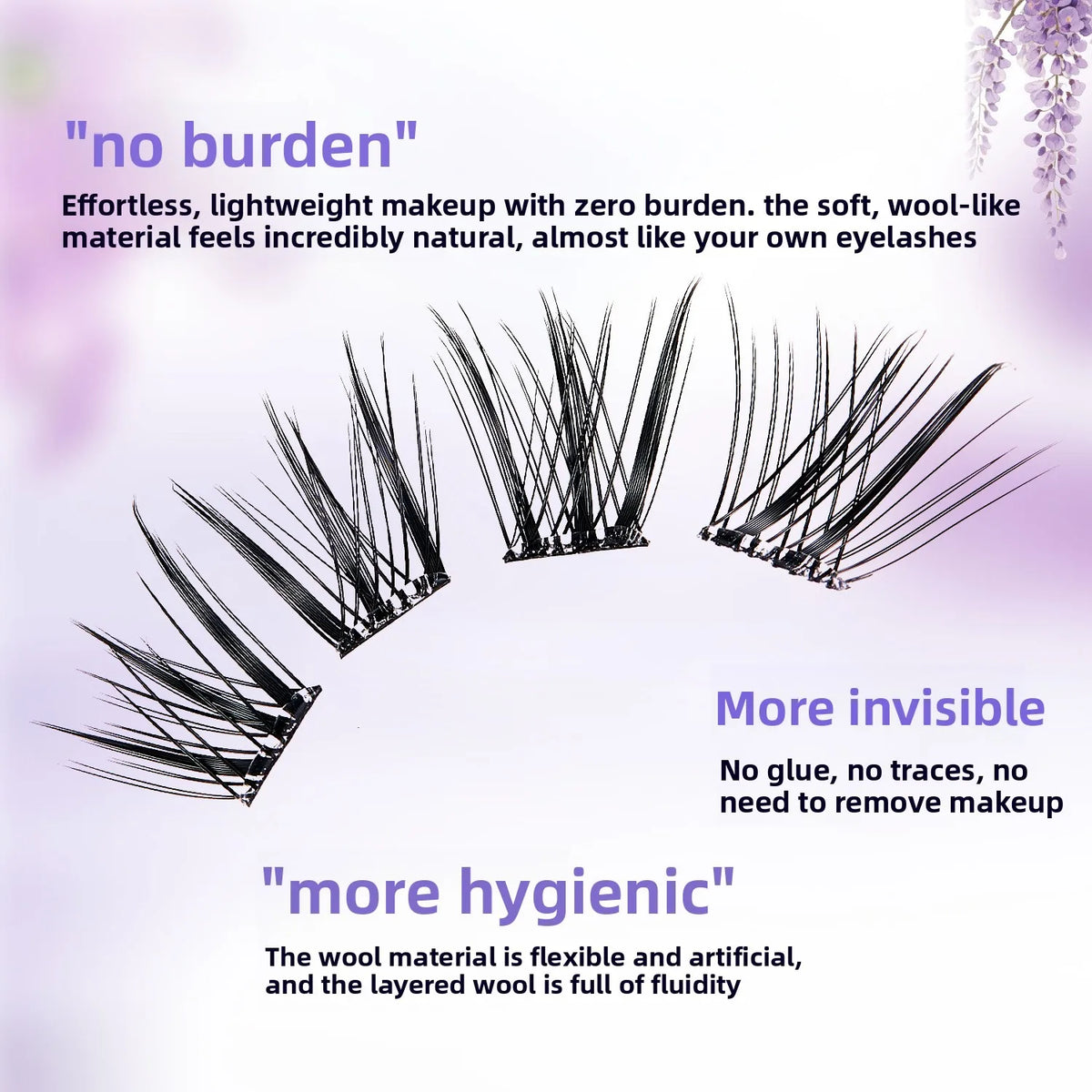 SWANS Self-Adhesive False Eyelashes – Wispy Fox Eye Lashes False Eyelashes SWANS