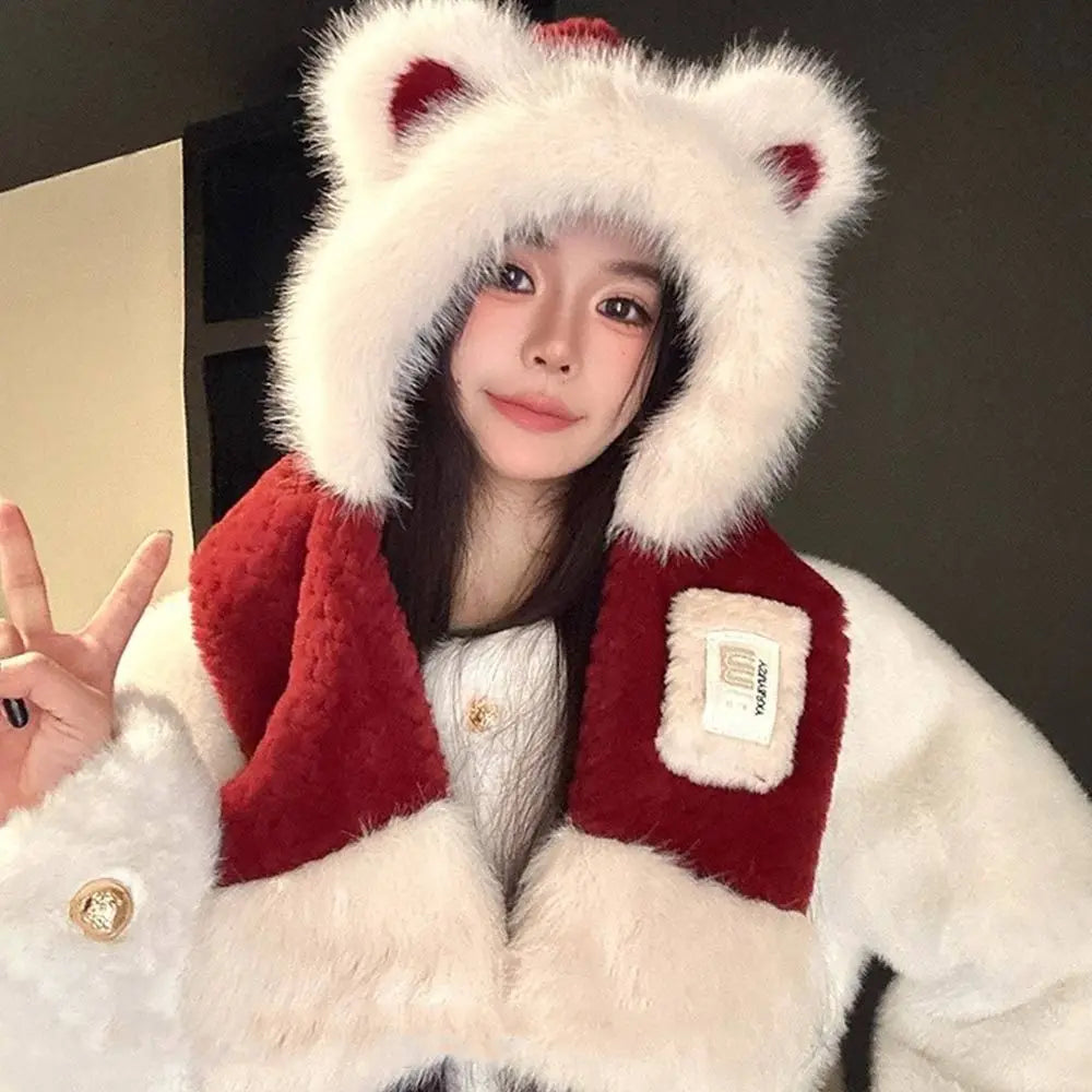 Women's Winter Beanie Hat & Scarf Set – Windproof Warm Cap Winter Beanie Hat Set SWANS