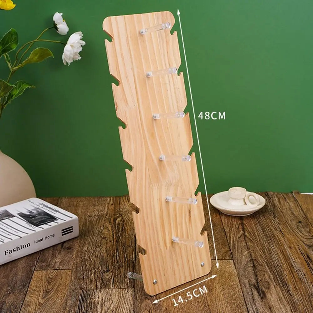 Solid Wood Sunglasses & Eyeglasses Display Stand Organizer Eyewear Display Stand SWANS 6-layer