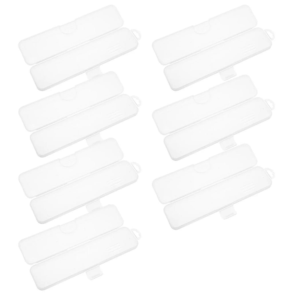 7-Pack Tongue Scraper Holder Case – Clear Travel Storage Box Tongue Scraper Case SWANS