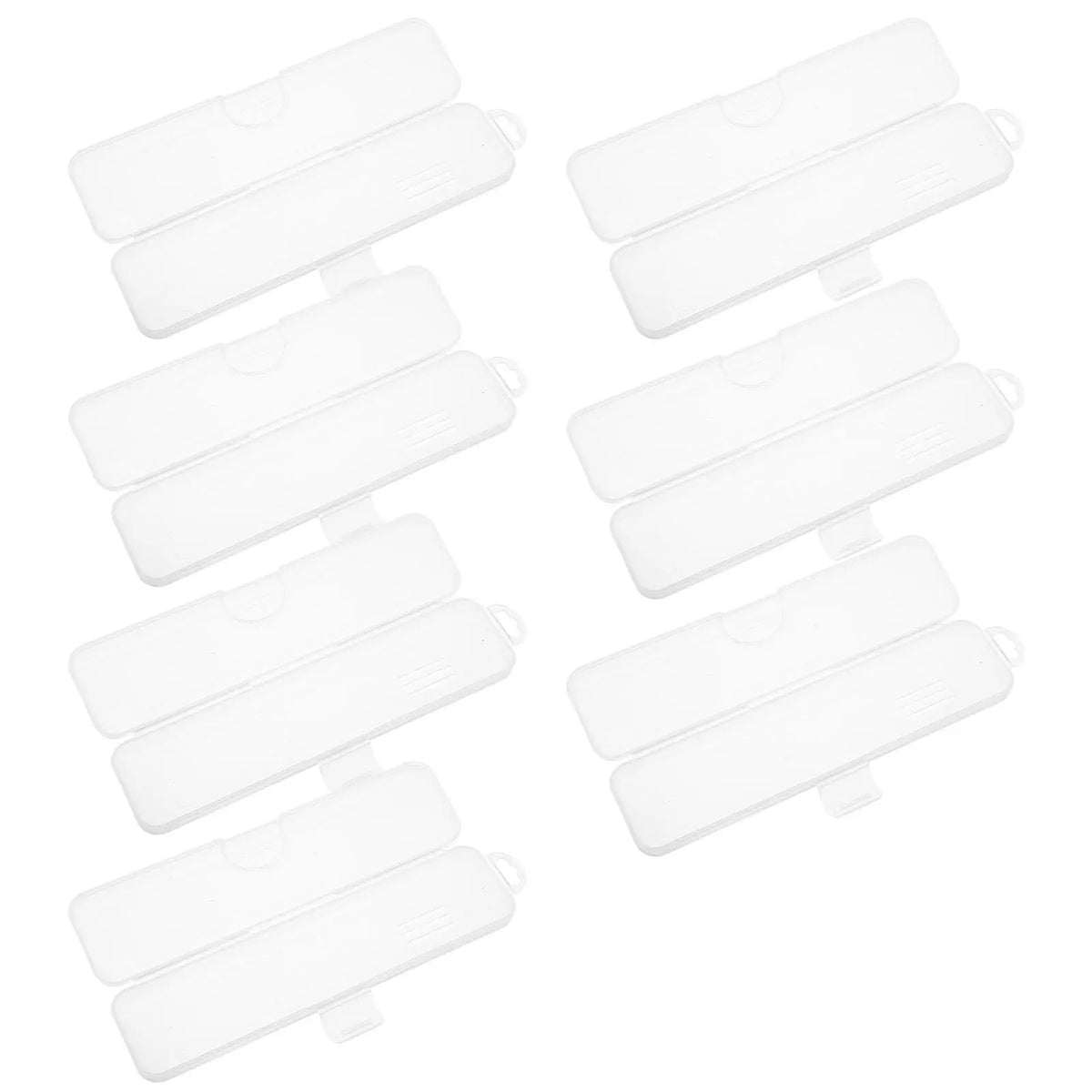 7-Pack Tongue Scraper Holder Case – Clear Travel Storage Box Tongue Scraper Case SWANS