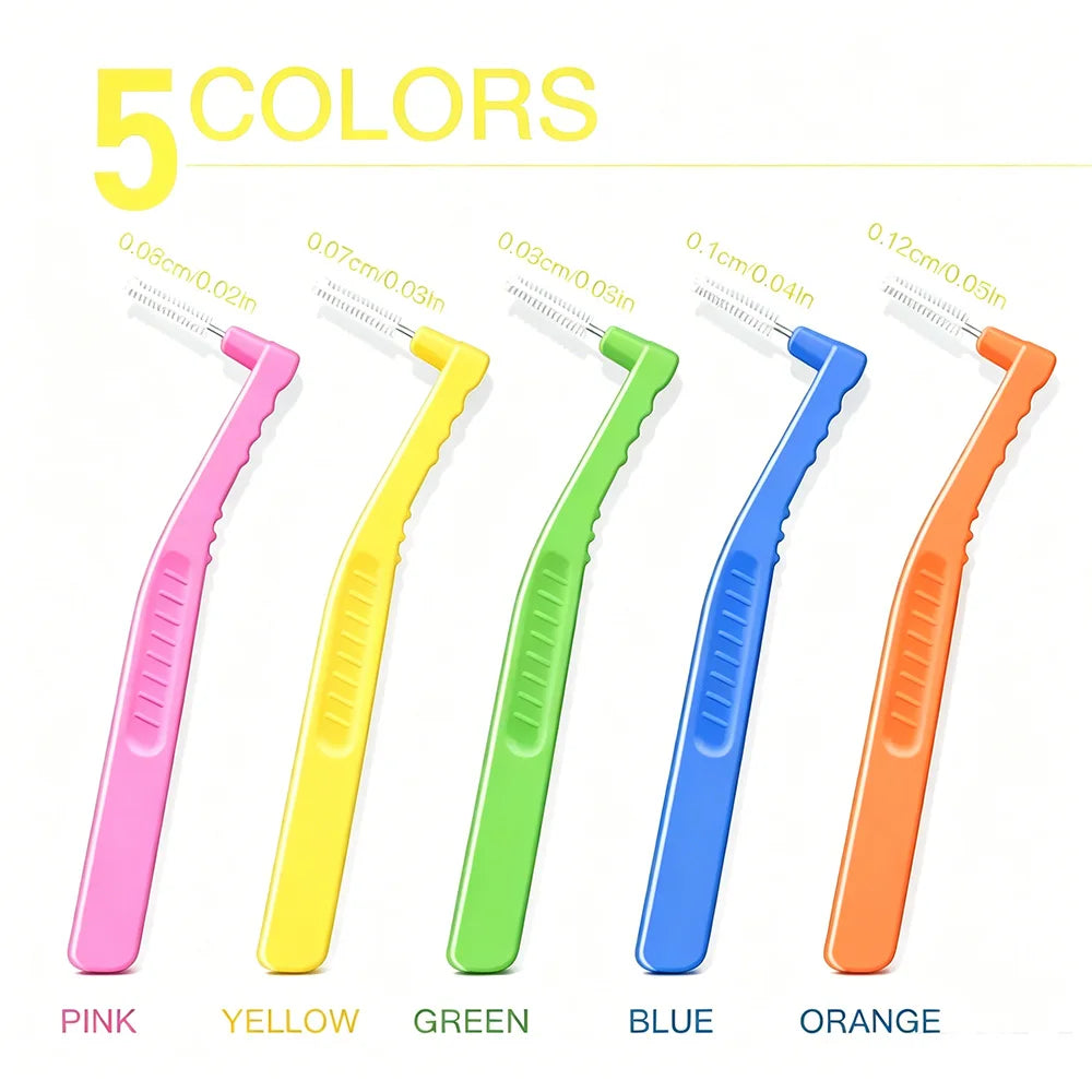 L-Shaped Interdental Brushes 20Pcs – Braces & Gap Cleaner Interdental Brush SWANS