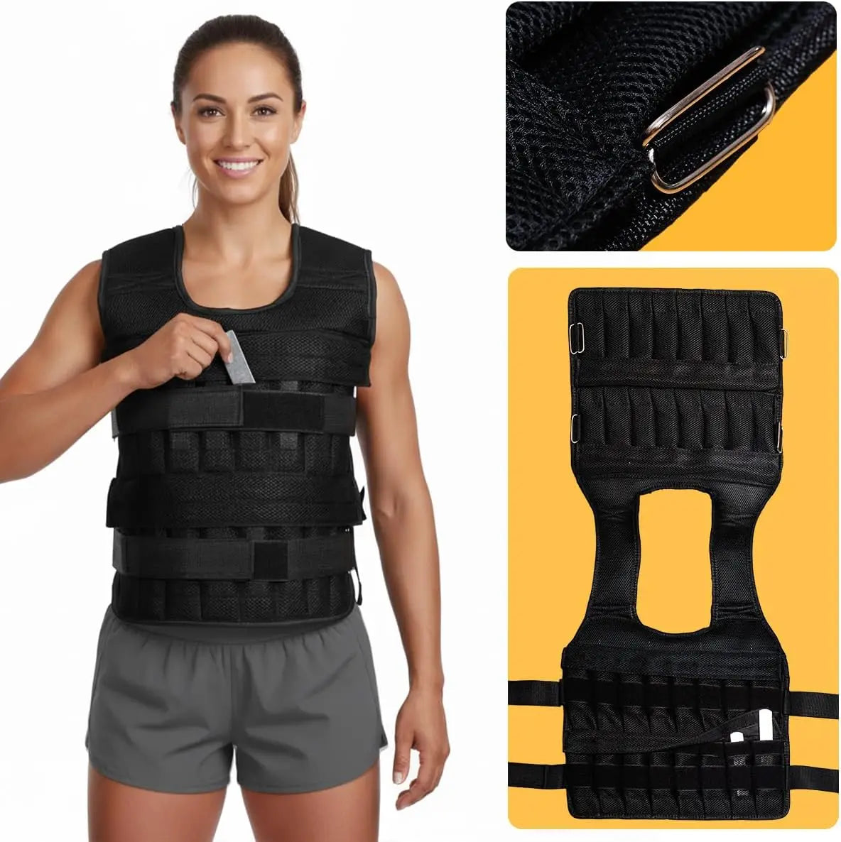 SWANS 20kg Adjustable Weight Vest – Unisex Strength Training Weighted Training Vest SWANS