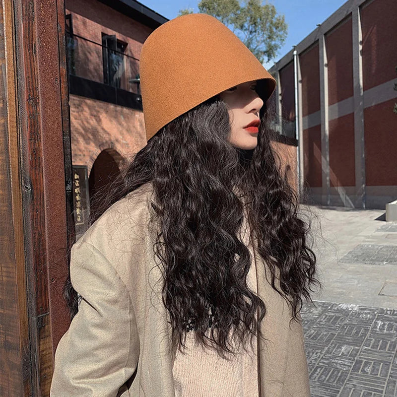 Women's Woolen Bucket Hat – Retro Fisherman Cap Autumn Women's Bucket Hat SWANS
