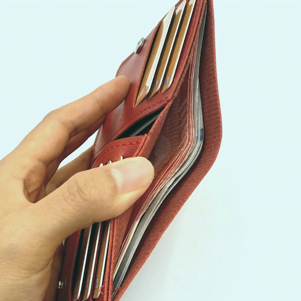 Women's Slim Bifold Wallet – PU Leather, 8 Card Slots Bifold Wallet SWANS