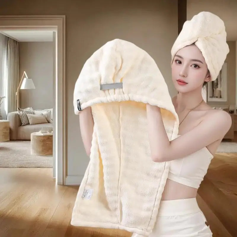 SWANS Thickened Plush Hair Drying Cap – Quick Dry Towel Hair Drying Cap SWANS