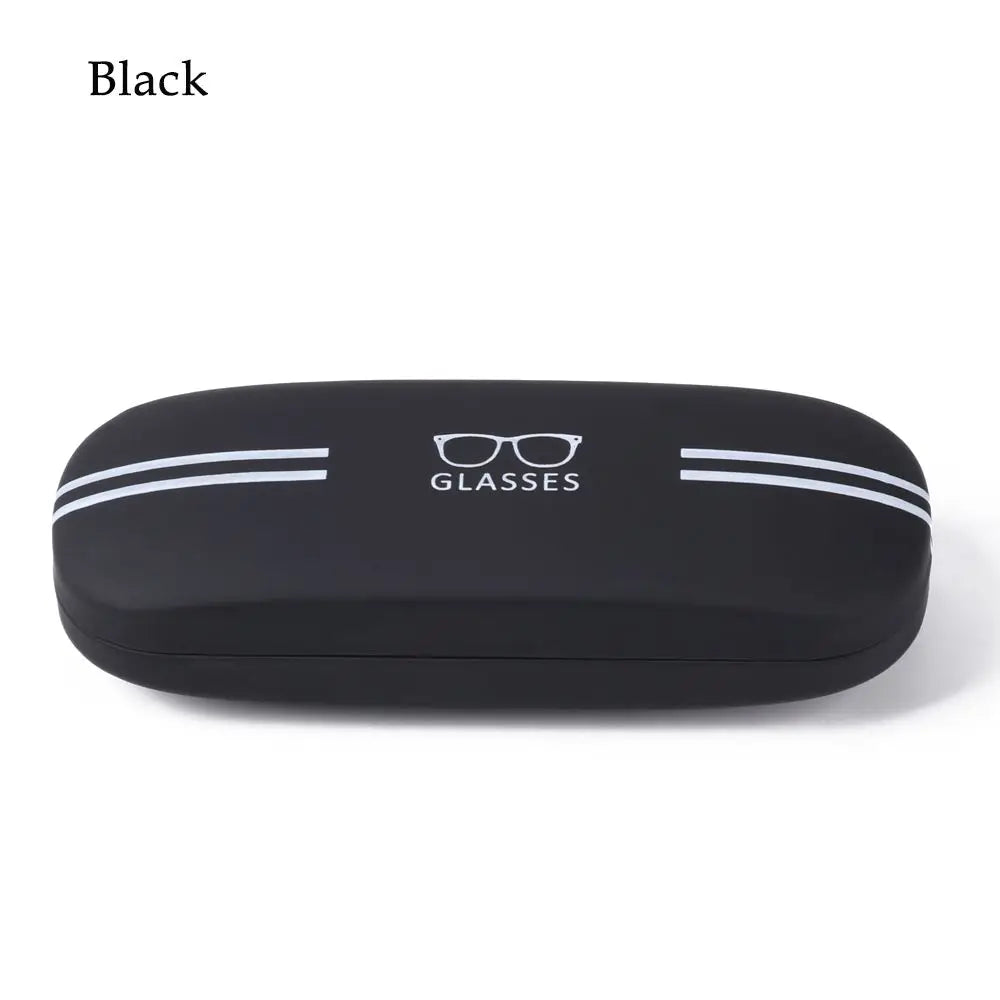 Waterproof Hard Leather Glasses Case – Sunglasses & Spectacle Box Eyewear Case SWANS black