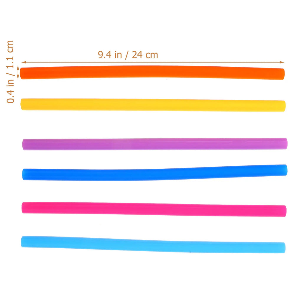 Reusable Silicone Straws Set 8-Pack with Cleaning Brushes Reusable Silicone Straws SWANS