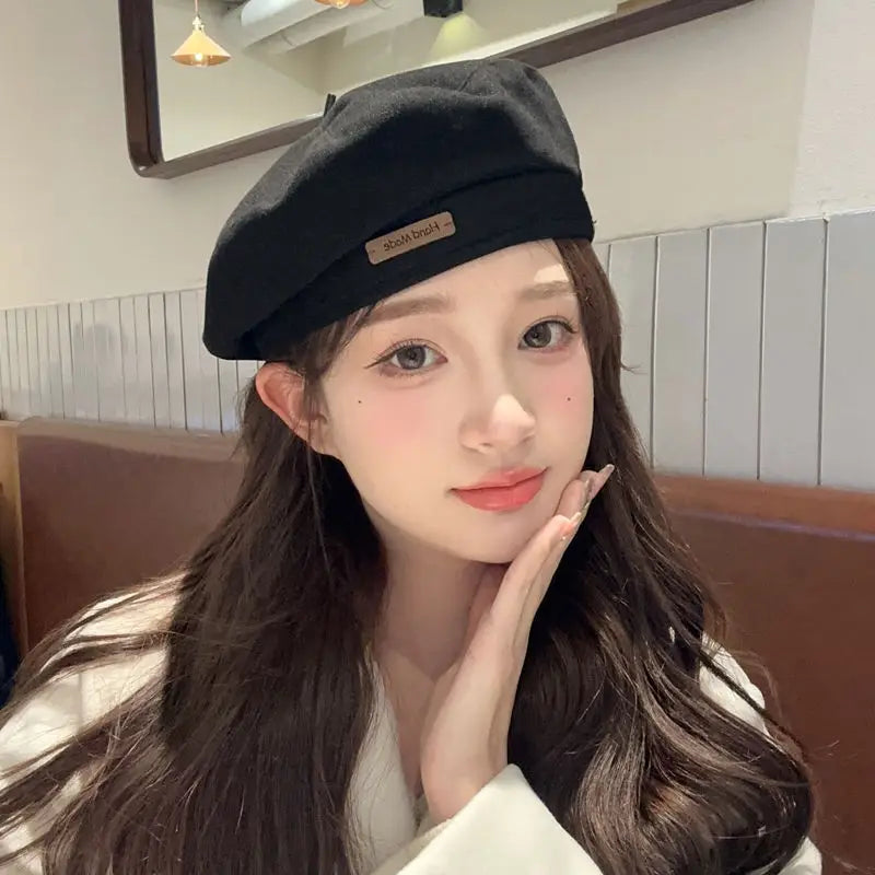 Women's Wool Beret – Vintage Octagonal Artist Hat Women's Beret Hat SWANS