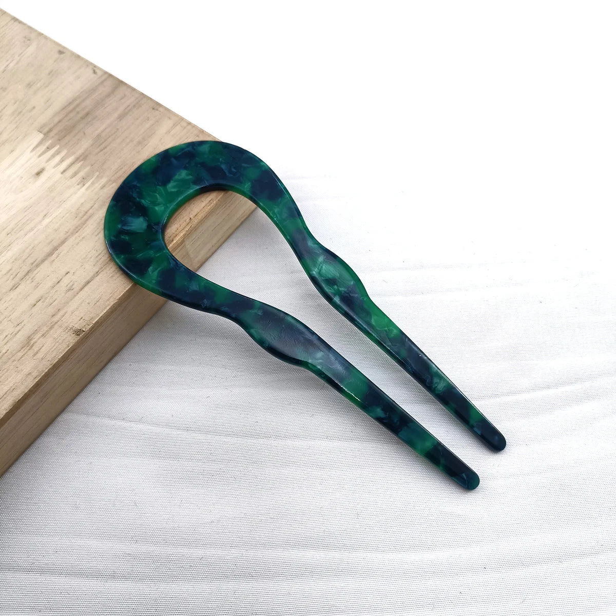 U-Shaped Tortoiseshell Acetate Hair Fork for Women Hair Fork SWANS 06