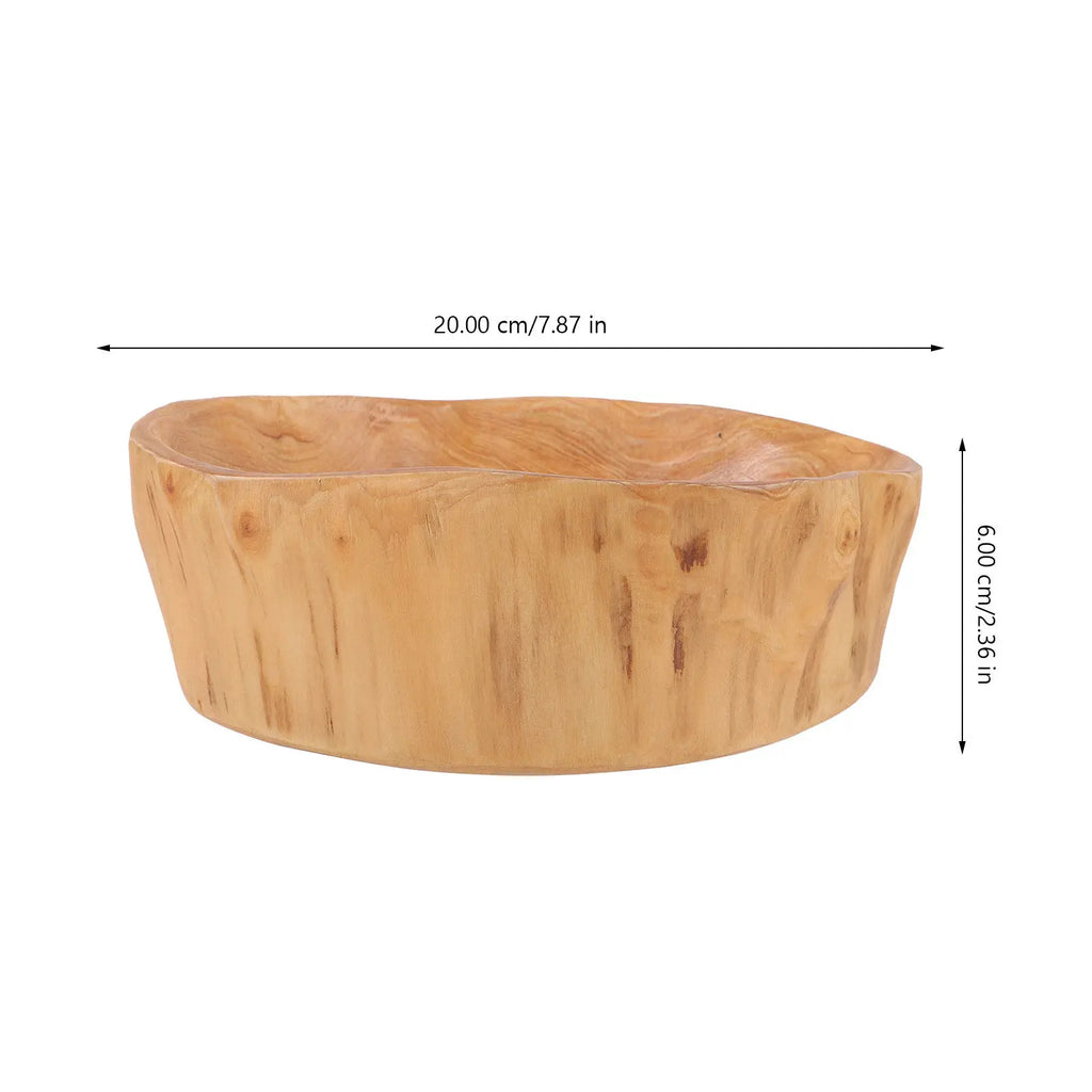 Root Carving Solid Wood Fruit Tray – Natural Decorative Serving Plate Wood Serving Tray SWANS