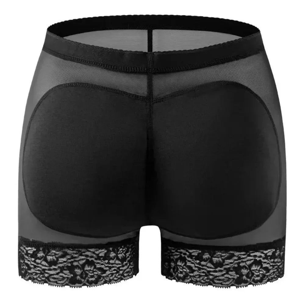 Women's Butt Lifter Padded Shapewear High Waist Tummy Control Padded Shapewear Panties SWANS Black 3XL