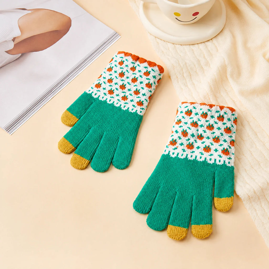 SWANS Fleece-Lined Touchscreen Winter Gloves – Windproof Touchscreen Winter Gloves SWANS Green One Size