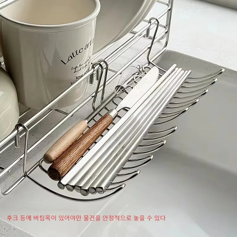 SWANS Stainless Steel Sink Drain Basket Expandable Organizer Sink Drain Basket SWANS
