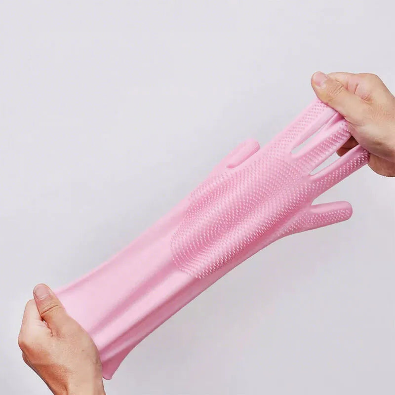 Silicone Pet Grooming Gloves – Dog & Cat Hair Removal Scrubber Pet Grooming Glove SWANS