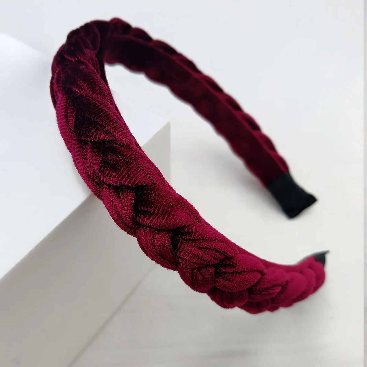 Women's Wide Braided Headband – Solid Color Hair Accessory Braided Headband SWANS