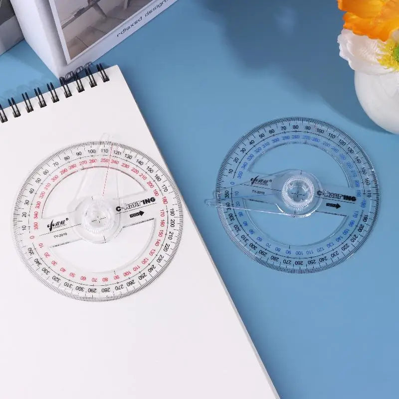 360° Circle Protractor for Geometry & Math – 1/3/5 Pack Geometry Protractor SWANS