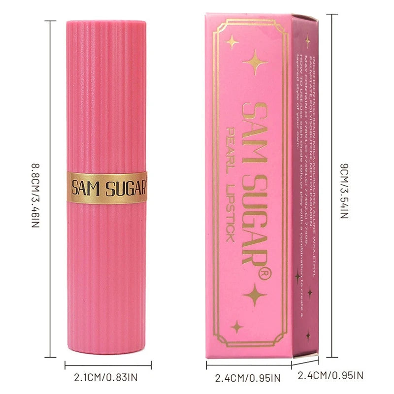 Pearlescent Glitter Lipstick – Waterproof Metallic Shimmer Gloss Shimmer Lipstick SWANS