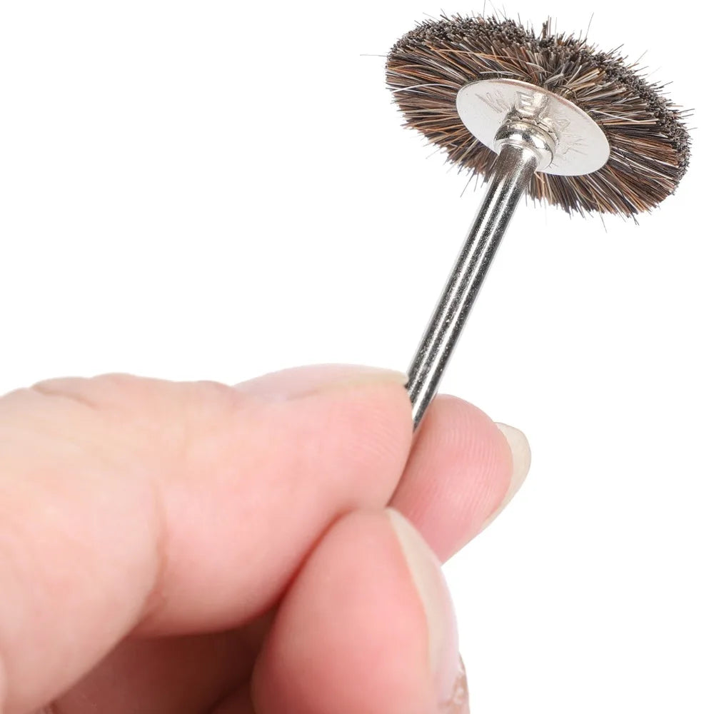 30-Pack T-Type Brush Wheel 25mm Polishing Tool – 3mm Shank Rotary Brush Wheels SWANS